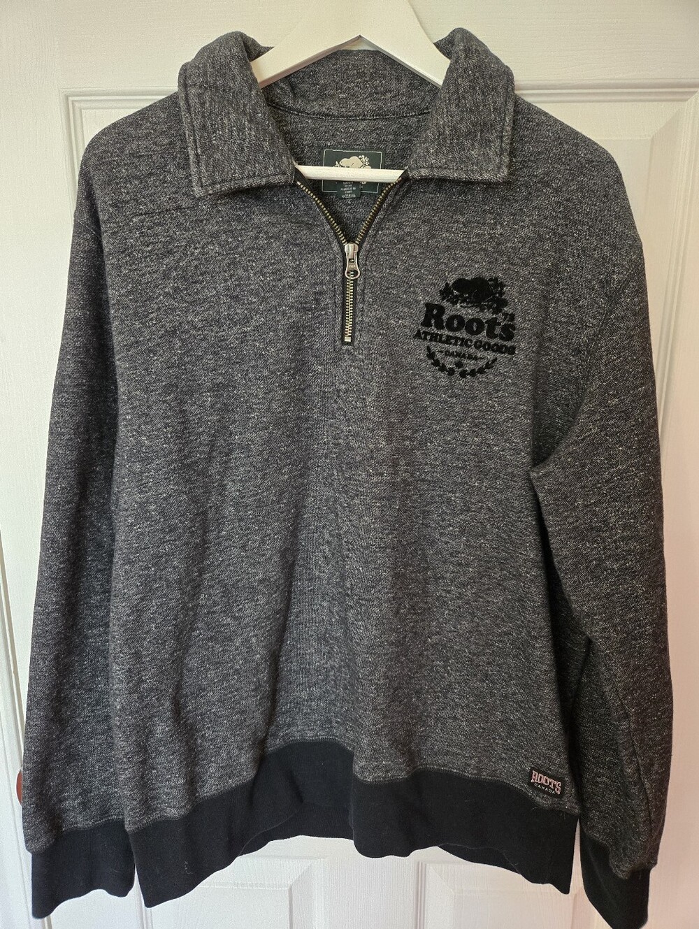 Roots Mens Quarter Zip Pullover Sweater